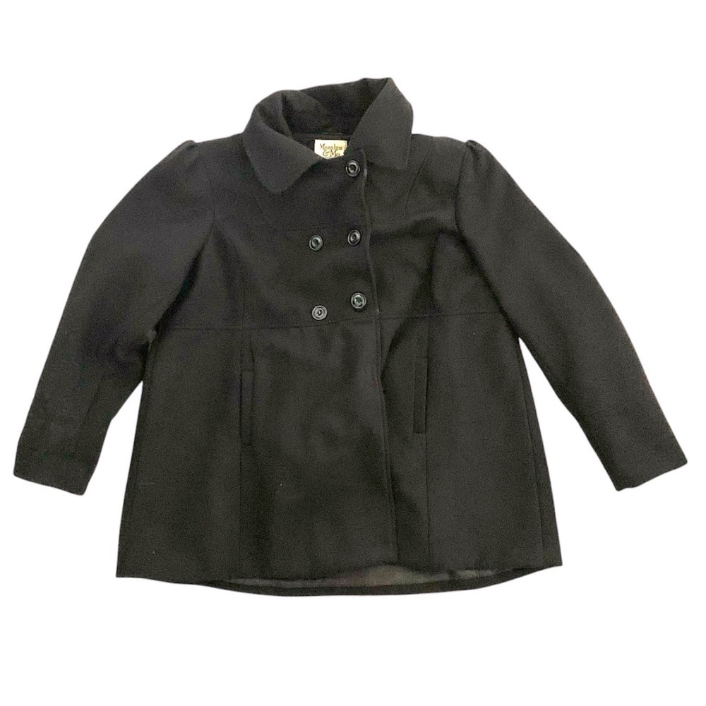 Maralyn and Me 3X black peacoat avant garde minimalist boho cottagecore emo goth
